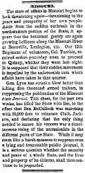 “Missouri,” Chicago (IL) Tribune, July 13, 1861