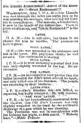 “Abe Lincoln Assassinated!,” Savannah (GA) News, August 13, 1861