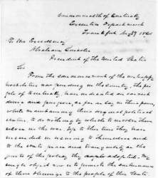 Beriah Magoffin to Abraham Lincoln, August 19, 1861 (Page 1)