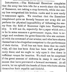 “Impatience,” Fayetteville (NC) Observer, August 26, 1861