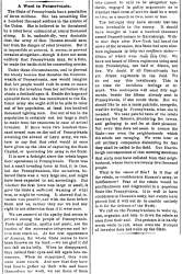 “A Word to Pennsylvania,” New York Times,  June 26, 1863
