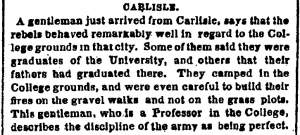 "Carlisle," New York Times, July 3, 1863