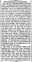 “The Campaign in Pennsylvania,” New York Times, July 4, 1863