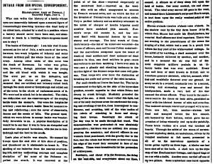 “Details From Our Special Correspondent,” New York Times, July 6, 1863 (Page 1)
