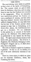 “The News,” Raleigh (NC) Register, July 8, 1863