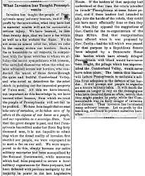 “What Invasion Has Taught Pennsylvania,” Carlisle (PA) American, July 15, 1863