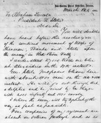 Christopher C. Andrews to Abraham Lincoln, March 12, 1864 (Page 1)