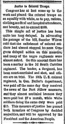 “Justice to Colored Soldiers,” Cleveland (OH) Herald, May 2, 1864