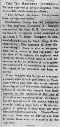 “The 7th Regiment Captured,” Carlisle (PA) Herald, May 13, 1864