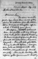Edward Bates to Abraham Lincoln, November 24, 1864 (Page 1)