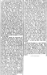 “Lecture by Frederick Douglass,” Carlisle (PA) American Volunteer, March 7, 1872