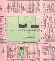 Dickinson College, 1872, map detail