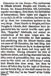 "Exhausted to the Dregs," New York Herald, October 13, 1858