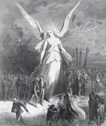 "Peace - Fourth of July 1865," Harper's Weekly Magazine, July 8, 1865, artist's impression, zoomable image