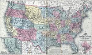 United States of America, 1857, zoomable map
