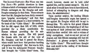 “The Illinois Campaign,” New York Herald, August 22, 1858