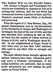 “The Indian War on the Pacific Coast,” Chicago (IL) Press and Tribune, July 7, 1858
