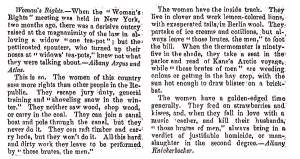 "Woman's Rights," Lowell (MA) Citizen & News, July 24, 1858