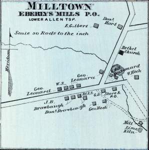 Eberly's Mill, Pennsylvania, 1872, map