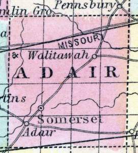 Adair County, Iowa, 1857