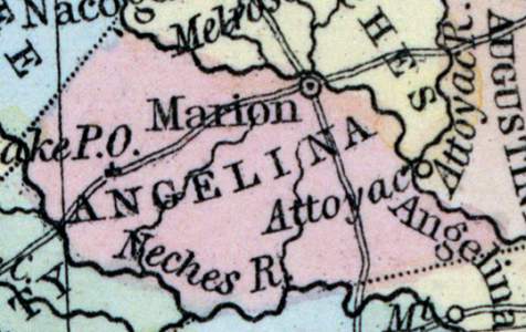 Angelina County, Texas, 1857