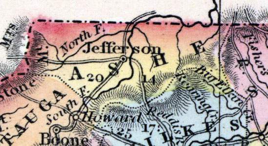Ashe County, North Carolina, 1857