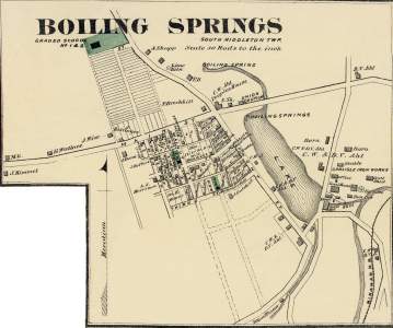 Boiling Springs, Pennsylvania, 1872, map, zoomable image