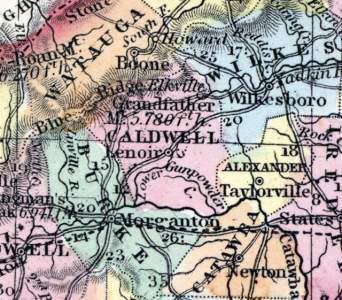 Caldwell County, North Carolina, 1857