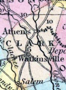 Clarke County, Georgia, 1857