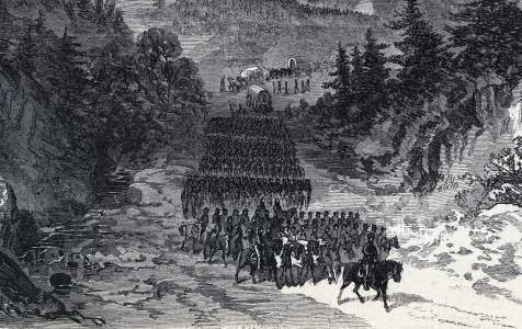 Union Forces occupy the Cumberland Gap, Tennessee, September 9, 1863, artist's impression, detail