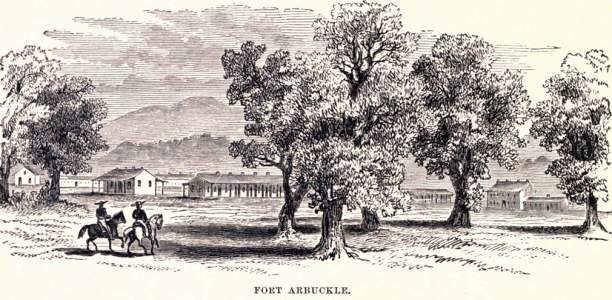 Fort Arbuckle, Indian Territory, 1861, artist's impression