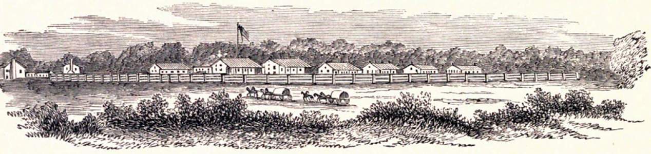 Fort Washita, Indian Territory, 1861, artist's impression