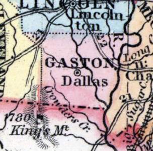 Gaston County, North Carolina, 1857