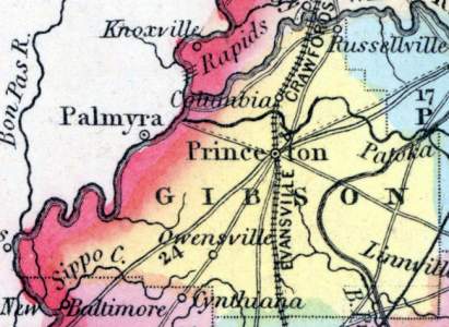 Gibson County, Indiana, 1857
