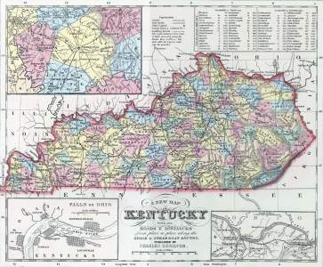 US CONFEDERATE STATES 1862 KY MAP ESTILL FAYETTE FLEMING FLOYD FRANKLIN COUNTY 
