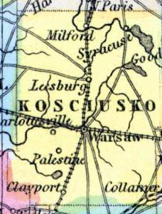 Kosciusko County, Indiana, 1857