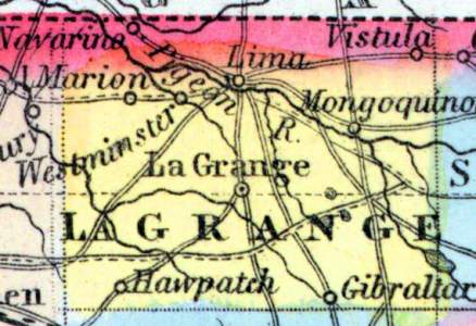 LaGrange County, Indiana, 1857