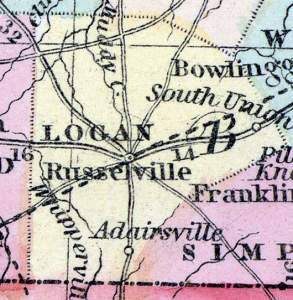 Logan County, Kentucky, 1857