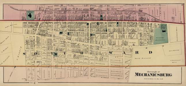 Mechanicsburg, Pennsylvania, South Ward, 1872, zoomable map