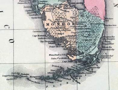 Monroe County and Dade County, Florida, 1857