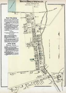 Mount Holly Springs, Pennsylvania, map, 1872, zoomable image
