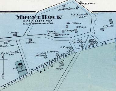 Mount Rock, Pennsylvania, 1872, map