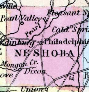 Neshoba County, Mississippi, 1857