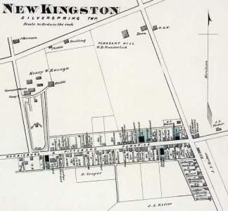 New Kingston, Pennsylvania, map, 1872, zoomable image