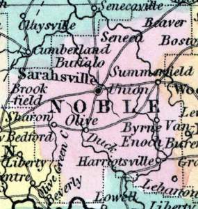 Noble County, Ohio, 1857