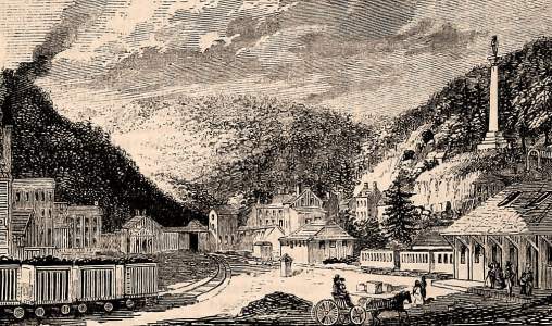 Pottsville, Pennsylvania, 1861, artist's impression