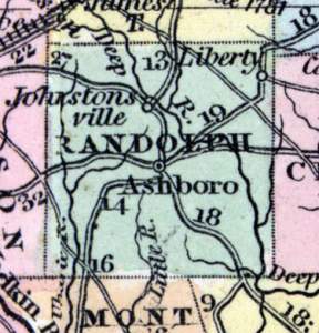 Randolph County, North Carolina, 1857