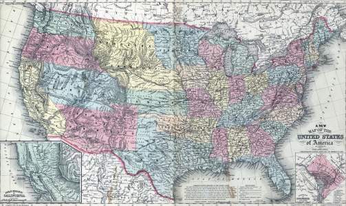 United States of America, 1857, zoomable map