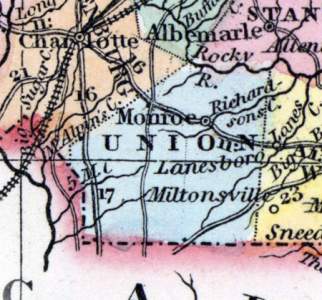 Union County, North Carolina, 1857