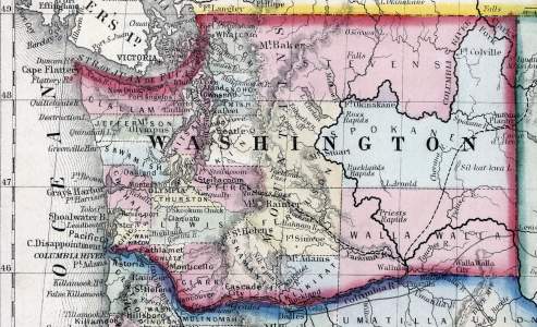 Washington Territory, 1860, zoomable map